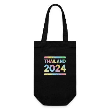 Thaïlande 2024 Équipe de vacances colorée - Sac à bouteille - noir - Devant