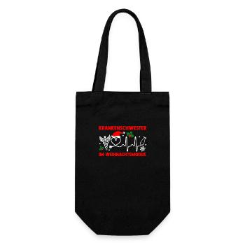 Santa Claus Christmas Nurse - Gift Bag for Bottles - black - Front