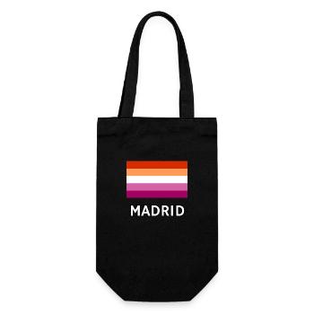 Lesbian Pride Flag Madrid - Gift Bag for Bottles - black - Front