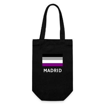 Asexualität Pride Flagge Madrid - Geschenkbeutel für Flaschen - Schwarz - Vorne