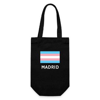 Trans Pride Flag Madrid - Gift Bag for Bottles - black - Front