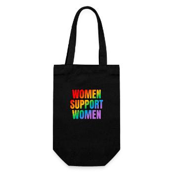 Women support women rainbow - Gift Bag for Bottles - black - Front