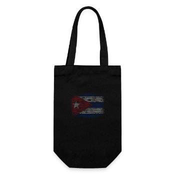 Cuba Flag Caribbean Vacation Cuba Travel Havana - Gift Bag for Bottles - black - Front