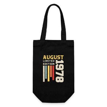 August 1978 - Birthday gift August 1978 August - Gift Bag for Bottles - black - Front