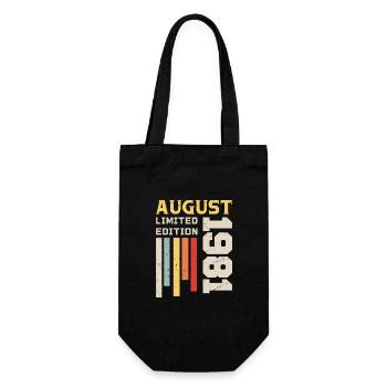 Août 1981 - Cadeau anniversaire Août 1981 Août - Sac à bouteille - noir - Devant