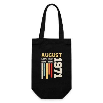 Août 1971 - Cadeau anniversaire Août 1971 Août - Sac à bouteille - noir - Devant