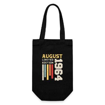 August 1964 - Birthday gift August 1964 August - Gift Bag for Bottles - black - Front