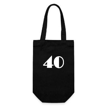 40 YEARS. 40th ANNIVERSARY. BIRTHDAY 40 YEARS. 40 - Gift Bag for Bottles - black - Front