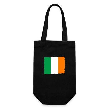 Irland Flagge Vintage Irische Fahne Dublin - Geschenkbeutel für Flaschen - Schwarz - Vorne