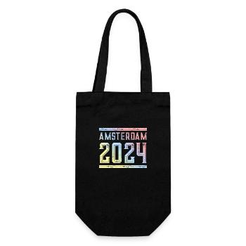Amsterdam 2024 Bunt - Geschenkbeutel für Flaschen - Schwarz - Vorne