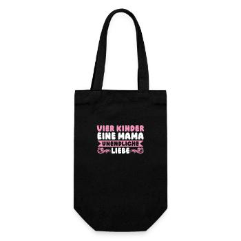 Mom of 4 children - Gift Bag for Bottles - black - Front
