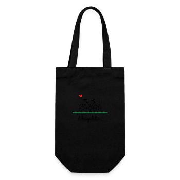 VÉLO. CYCLISME. GO GREEN. ECOLOGIE.ENVIRONNEMENT. - Sac à bouteille - noir - Devant