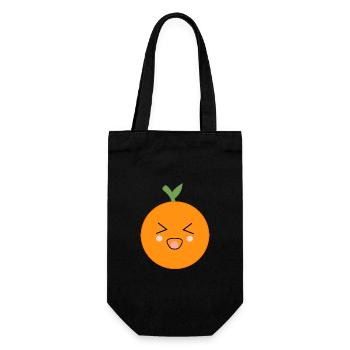 Kawaii Oranges Kawaii Fruits Kawaii Fruit - Gift Bag for Bottles - black - Front