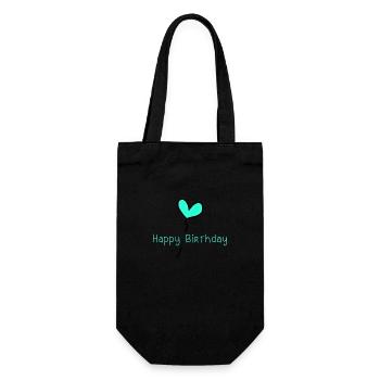 JAHRESTAG. ALLES GUTE ZUM GEBURTSTAG!. ALLES GUTE ZUM GEBURTSTAG!. - Geschenkbeutel für Flaschen - Schwarz - Vorne