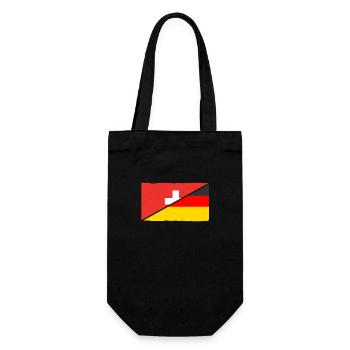 Schweizer Deutschland Schweiz - Geschenkbeutel für Flaschen - Schwarz - Vorne