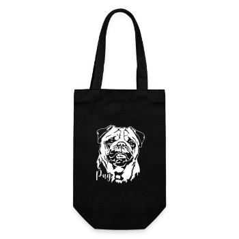 Carlin Portrait Chien Chiens Wilsigns - Sac à bouteille - noir - Devant