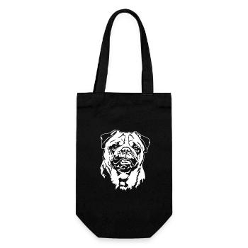 Carlin Portrait Chien Chiens Wilsigns - Sac à bouteille - noir - Devant