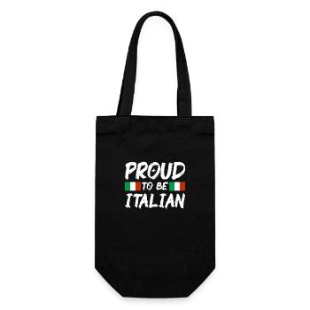 Drapeau de l’Italie Drapeau italien Vintage Look vieilli - Sac à bouteille - noir - Devant