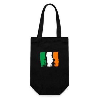 Irland Flagge Vintage Irische Fahne Dublin - Geschenkbeutel für Flaschen - Schwarz - Vorne