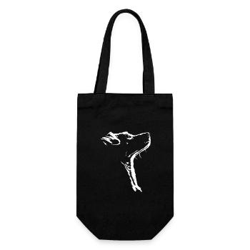 Jack Russell Terrier Hunde Silhouette Wilsigns - Geschenkbeutel für Flaschen - Schwarz - Vorne