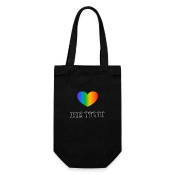 Be You LGBT Rainbow Heart Pride Month - Sac à bouteille - noir - Devant