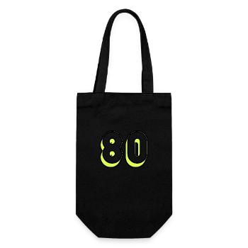 80 YEARS. 80TH ANNIVERSARY. BIRTHDAY 80 YEARS. 80 - Gift Bag for Bottles - black - Front