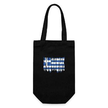Greece Flag Hellas Athens Greek Flag - Gift Bag for Bottles - black - Front