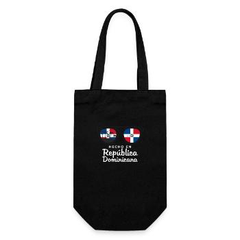 Dominikanische Republik Flagge Dom Rep Fahne Reise - Geschenkbeutel für Flaschen - Schwarz - Vorne