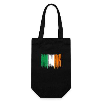 Irland Flagge Vintage Irische Fahne Dublin - Geschenkbeutel für Flaschen - Schwarz - Vorne
