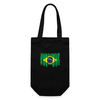 Brasilien Flagge Brasilianische Fahne Südamerika - Geschenkbeutel für Flaschen - Schwarz - Vorne