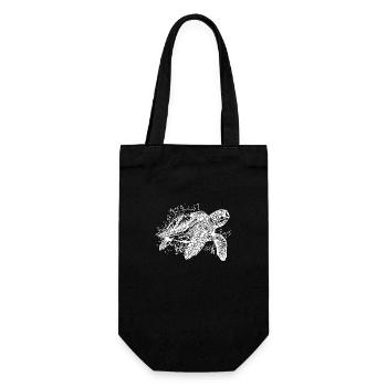 Schwimmende Schildkröten Splash für Taucher - Geschenkbeutel für Flaschen - Schwarz - Vorne