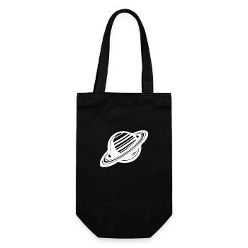 Ringed planet with ring system in the solar system - Gift Bag for Bottles - black - Front
