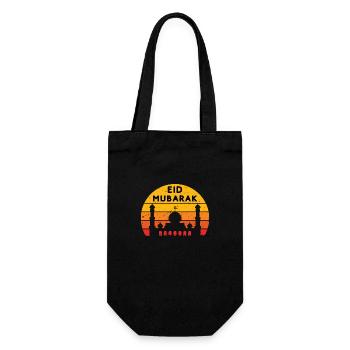 Ramadan Eid Mubarak Sunset - Gift Bag for Bottles - black - Front