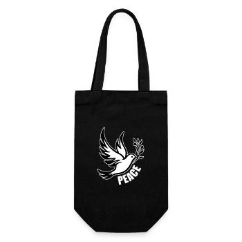 Peace - Geschenkbeutel für Flaschen - Schwarz - Vorne