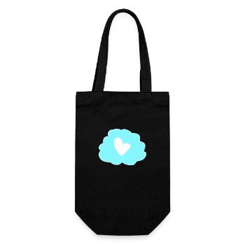 Icône de cœur de pensée nuageuse - Sac à bouteille - noir - Devant