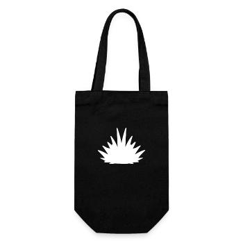 grass symbol nature plant pattern - Gift Bag for Bottles - black - Front
