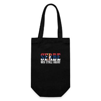 Serbian Serbian Serbia - Gift Bag for Bottles - black - Front