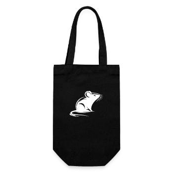 Mouse Drawing Tattoo Style - Gift Bag for Bottles - black - Front