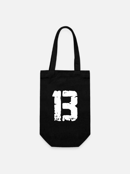 13 Zahl Vintage - Geschenkbeutel für Flaschen - Schwarz