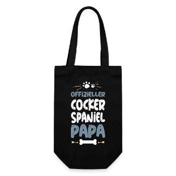 Papa officiel du cocker spaniel - Sac à bouteille - noir - Devant