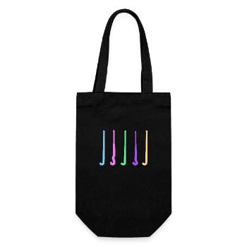 Hockey Field Hockey Hockey Stick Rainbow - Gift Bag for Bottles - black - Front