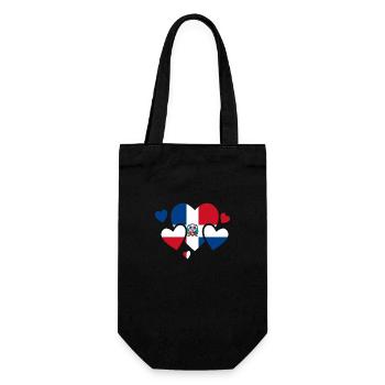 Dominikanische Republik Flagge Dom Rep Fahne Reise - Geschenkbeutel für Flaschen - Schwarz - Vorne