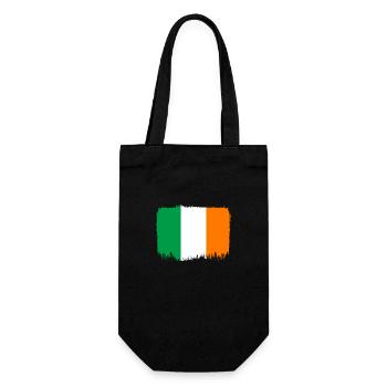 Irland Flagge Vintage Irische Fahne Dublin - Geschenkbeutel für Flaschen - Schwarz - Vorne