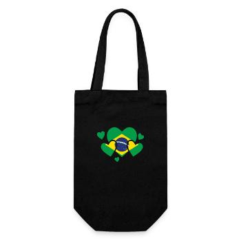 Brasilien Flagge Brasilianische Fahne Südamerika - Geschenkbeutel für Flaschen - Schwarz - Vorne