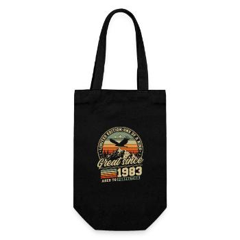 Großartig seit 1983 - Vintage 1983 Jahrgang - Geschenkbeutel für Flaschen - Schwarz - Vorne