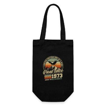 Großartig seit 1973 - Vintage 1973 Jahrgang - Geschenkbeutel für Flaschen - Schwarz - Vorne