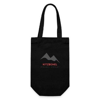 Minimalistisches Kitzbühel-Logo - Geschenkbeutel für Flaschen - Schwarz - Vorne