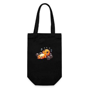 Dino T-Rex Workout Fitness Drache Reptil - Geschenkbeutel für Flaschen - Schwarz - Vorne