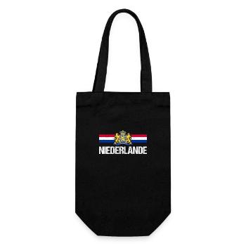 Holland Niederländer Niederlande - Geschenkbeutel für Flaschen - Schwarz - Vorne