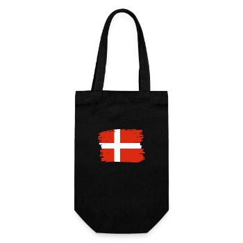 Dänemark Flagge Skandinavien Dänische Flagge Reise - Geschenkbeutel für Flaschen - Schwarz - Vorne